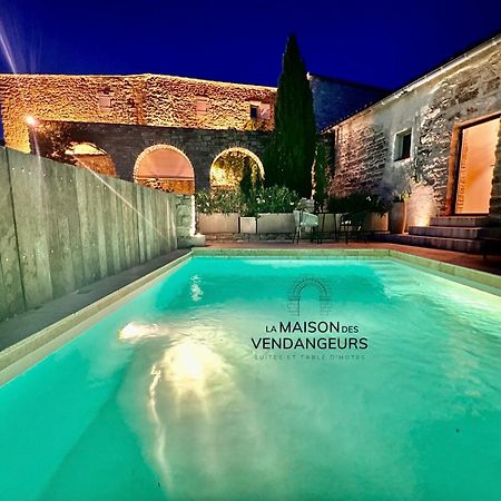 La Maison Des Vendangeurs - Table D'Hotes Le Soir Du Jeudi Au Dimanche- Jacuzzi - Balneo Spa - Acces Piscine Pour Toutes Les Chambres Sauf Studio Coquet- Piscine De Mai A Mi-Octobre Martignargues ภายนอก รูปภาพ